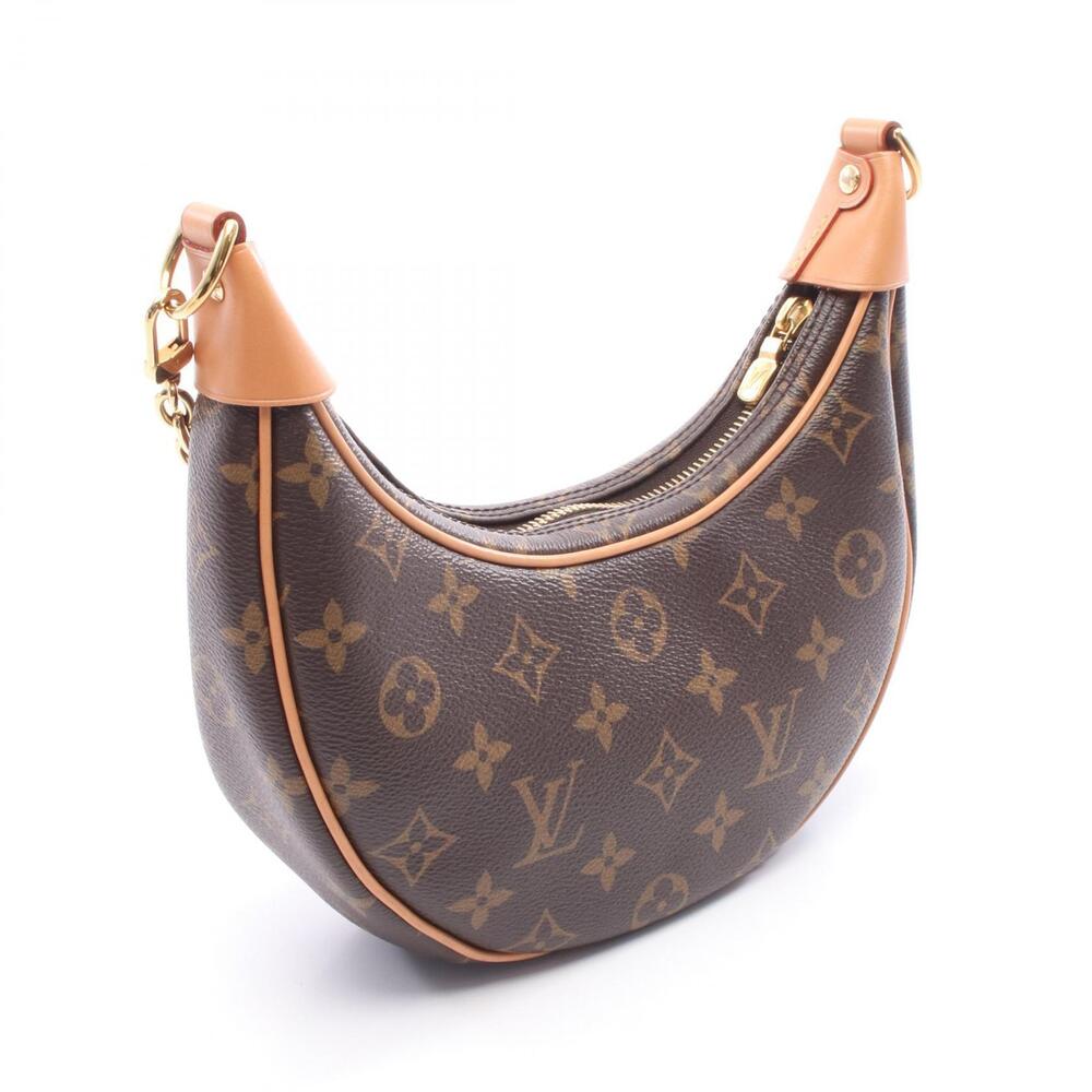 Louis Vuitton Loop Shoulder Bag Canvas Leather Monogram Brown